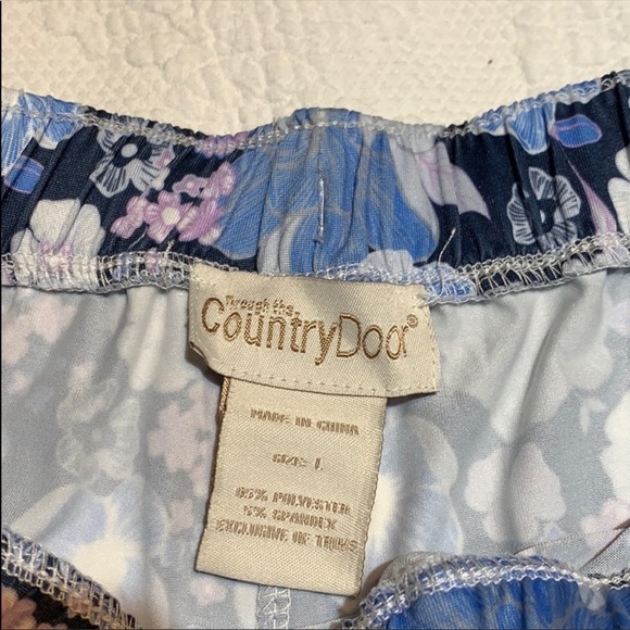 Silky floral pajama bottoms. Large - Picture 2 of 7